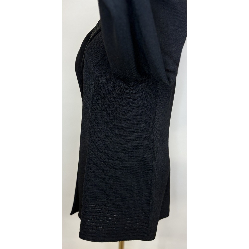 St John Evening Marie Gray Vintage Black Knit Blazer Jeweled Buttons Size 6 USA - Picture 6 of 10